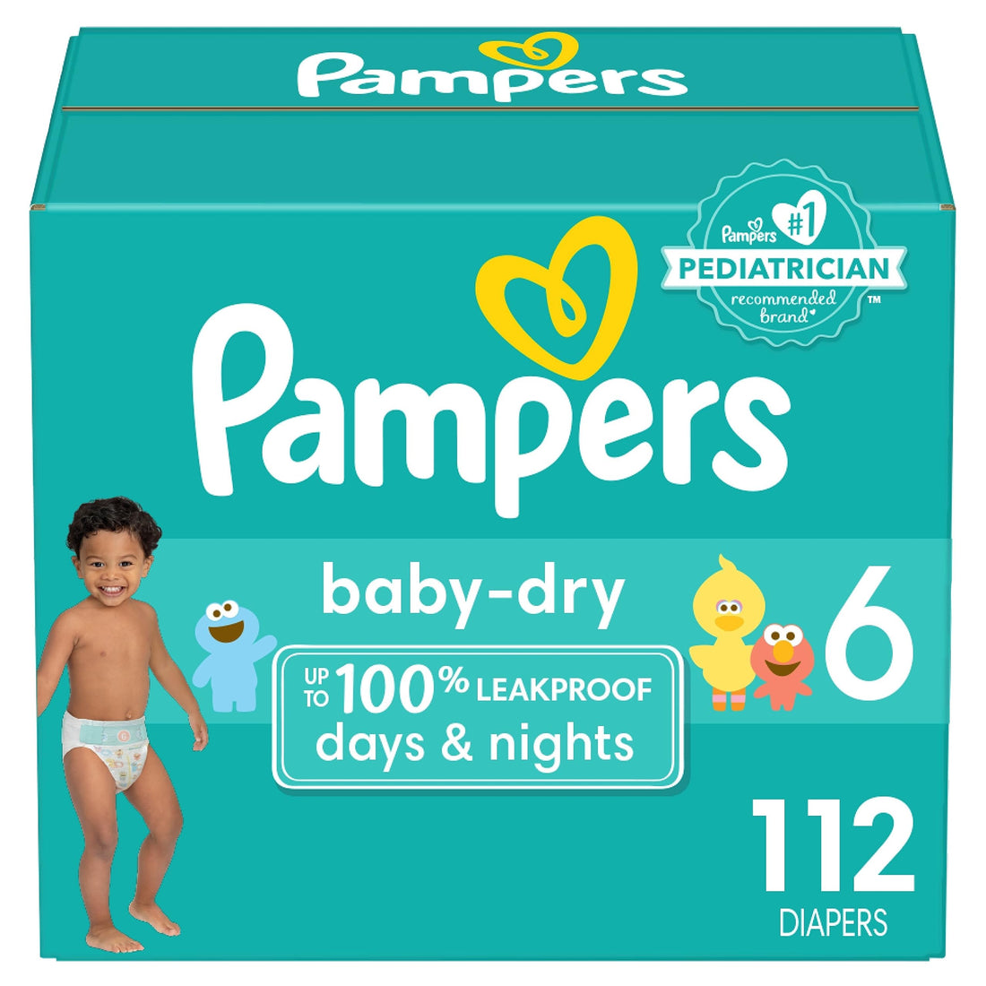 Pampers Baby Dry Diapers - Size 6, 112 Count, Absorbent Disposable Diapers - PCTechSupply.com