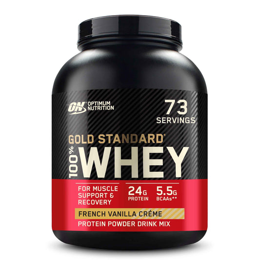 Optimum Nutrition Gold Standard 100% Whey Protein Powder, French Vanilla Crème, 5 Pound (Packaging May Vary)