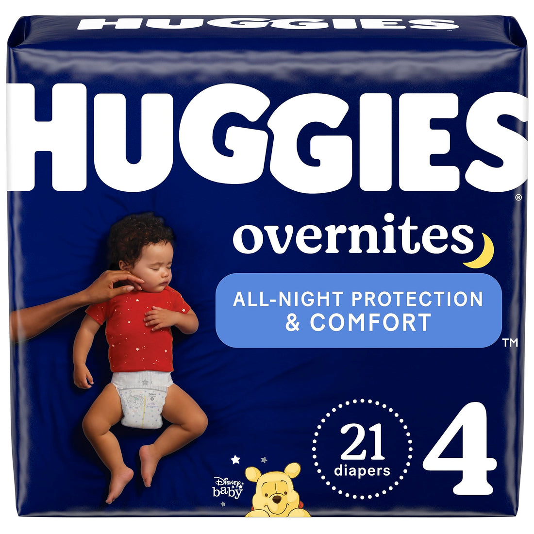 Nighttime Baby Diapers Size 4, 21 Ct, Huggies Overnites - PCTechSupply.com
