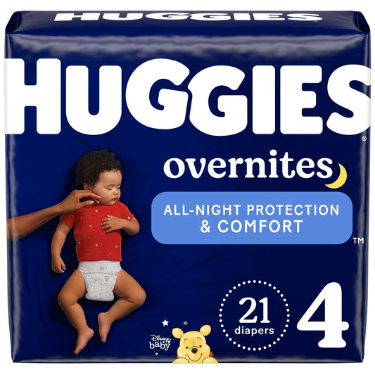 Nighttime Baby Diapers Size 4, 21 Ct, Huggies Overnites - PCTechSupply.com