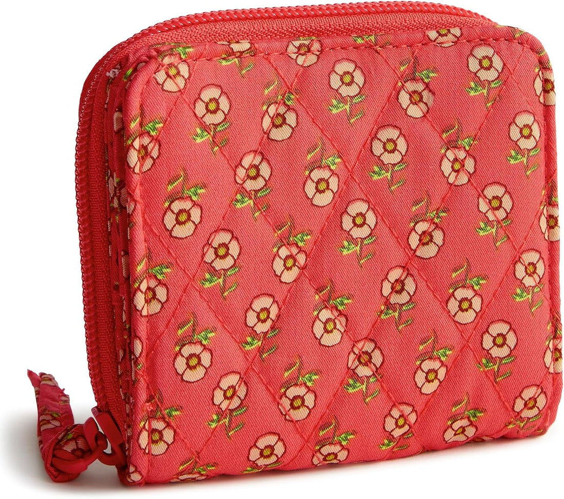 Vera Bradley Women's Premium Cotton Small Zip-Around Wallet