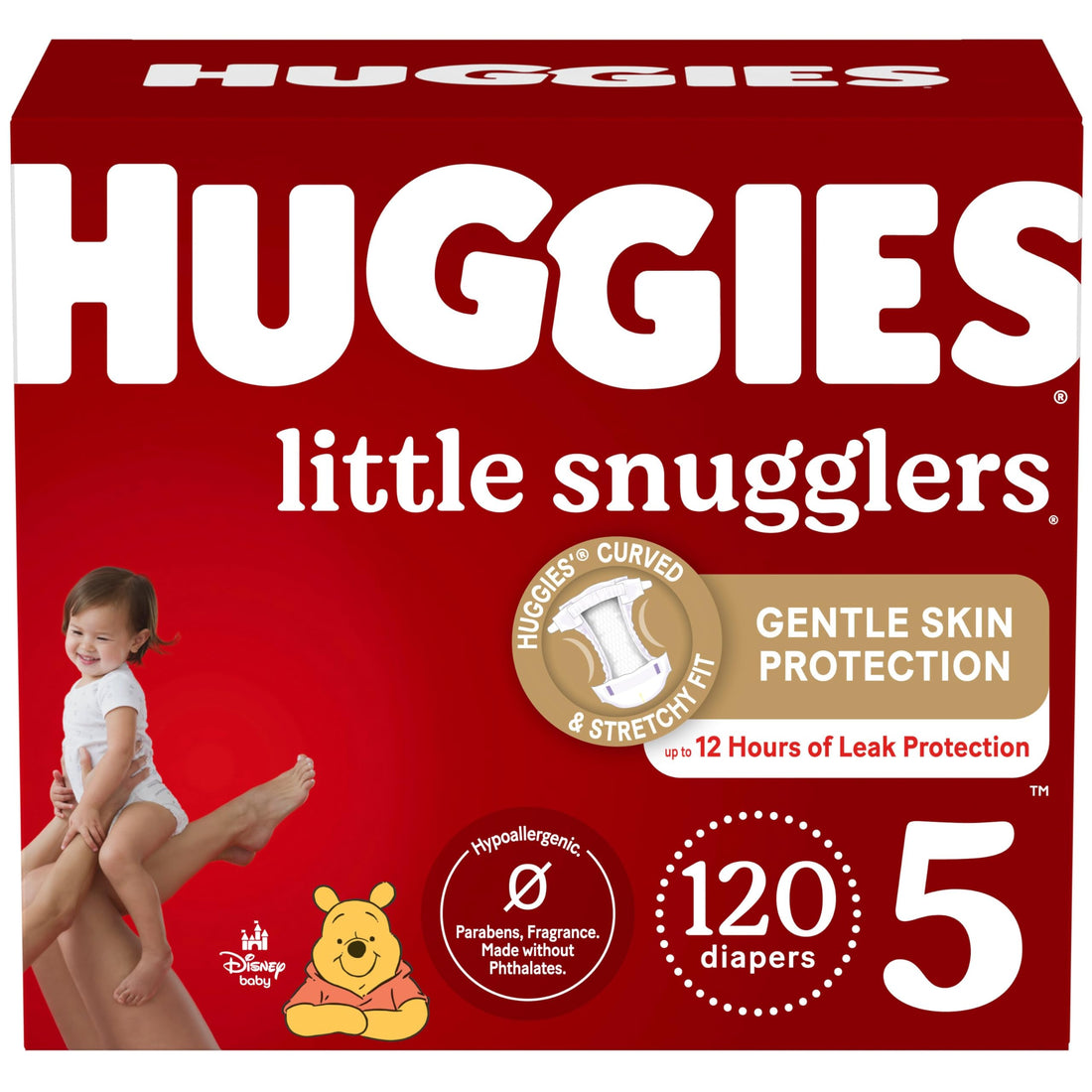 Huggies Size 5 Diapers, Little Snugglers Baby Diapers, Size 5 (27+ lbs), 120 Ct (2 packs of 60) - PCTechSupply.com