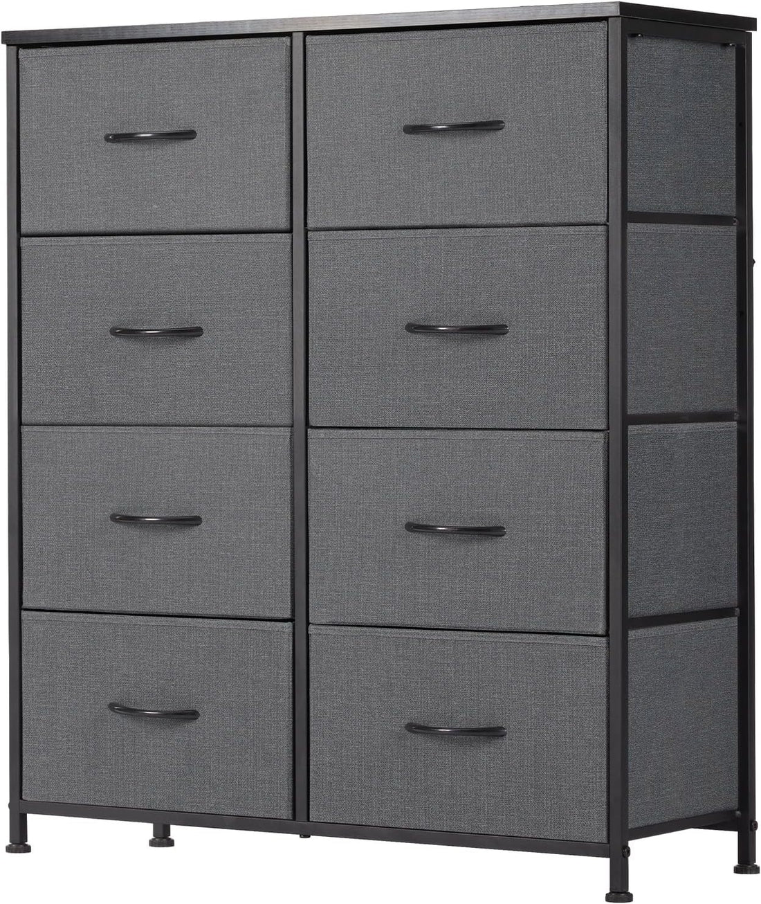 Sweetcrispy Dresser for Bedroom, Fabric Dresser with 8 Drawers, Ash