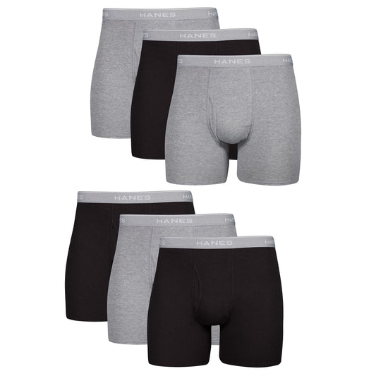 Hanes Men Hanes Boxer Briefs, Cool Dri Moisture-Wicking Underwear, Cotton No-Ride-up for Men, Multi-Packs Available Apparel