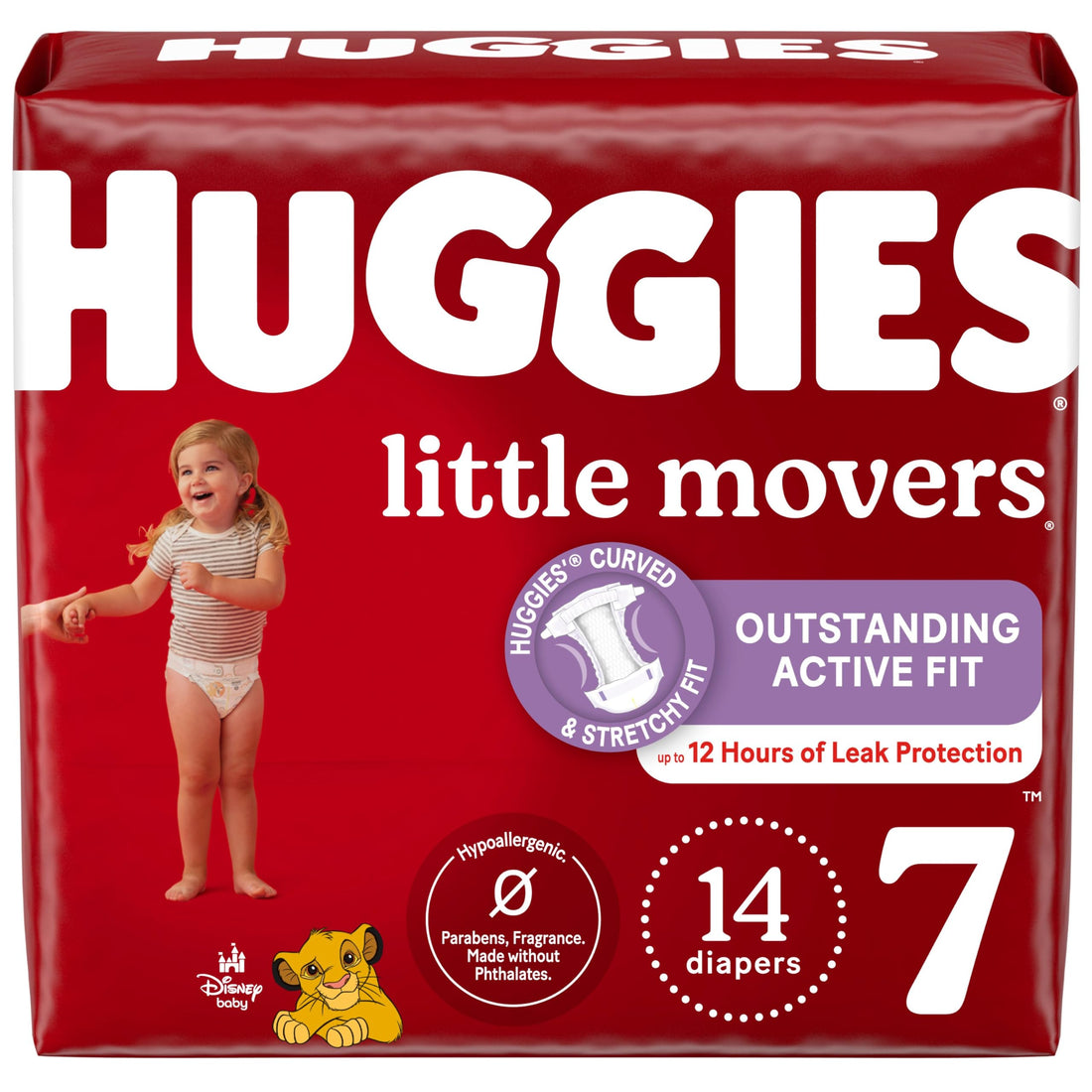 Huggies Size 7 Diapers, Little Movers Baby Diapers, Size 7 (41+ lbs), 14 Count Drugstore by HUGGIES