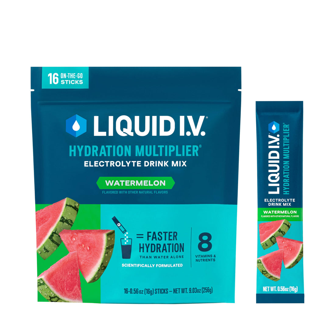 Liquid I.V.® Hydration Multiplier® - Watermelon | Electrolyte Powder Drink Mix | 1 Pack (16 Servings) Grocery by Liquid I.V.
