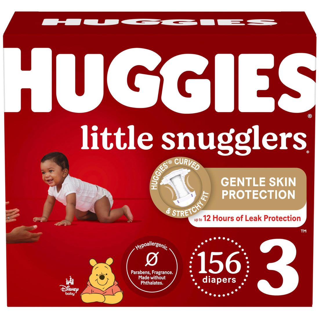 Baby Diapers Size 3 (16-28 lbs), 156ct, Huggies Little Snugglers - PCTechSupply.com