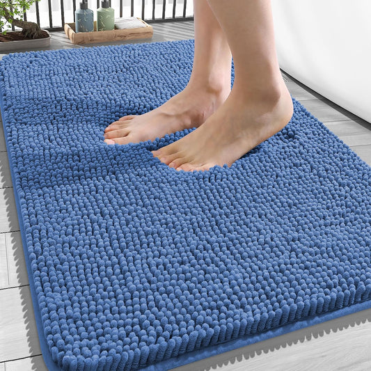 OLANLY Bathroom Rugs 34x21, Extra Soft Absorbent Chenille Bath Rugs