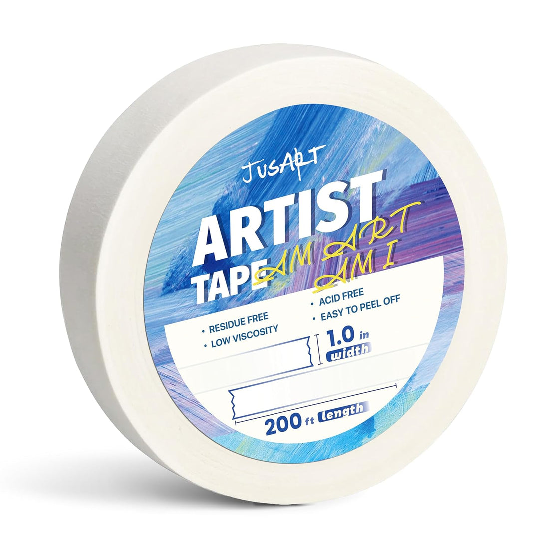 JusArt Artist Tape for Watercolor Paper, 1 inch Wide 200FT Long