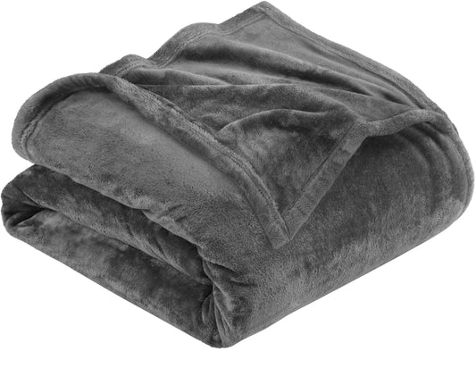 Utopia Bedding Fleece Blanket Queen Size Grey 300GSM Luxury Bed Blanket Anti-Static Fuzzy Soft Blanket Microfiber (90x90 Inches) - PCTechSupply.com