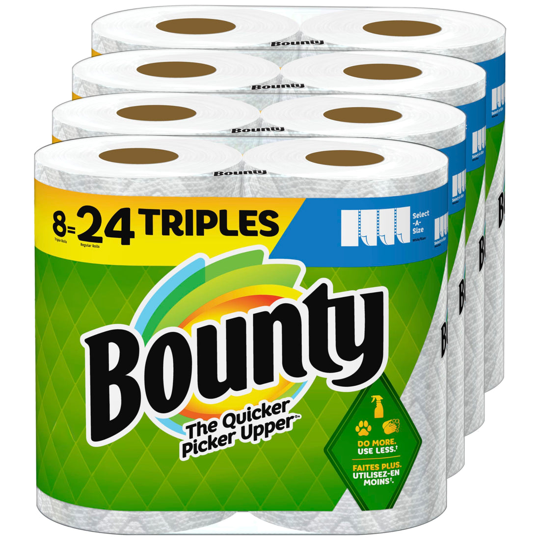 Bounty Select-A-Size Paper Towels, White, 8 Triple Rolls = 24 Regular Rolls Drugstore by Bounty