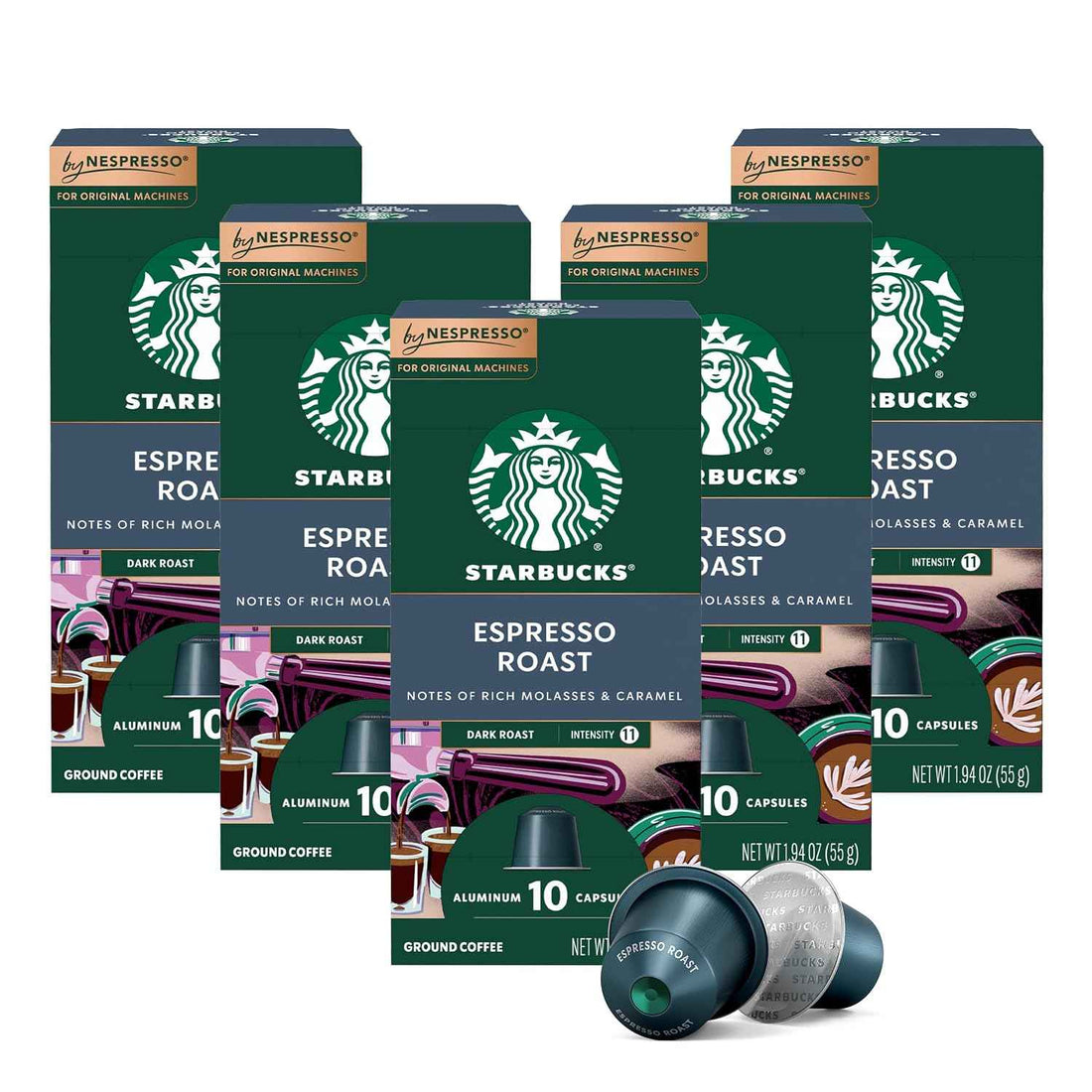 Starbucks by Nespresso Original, Dark Roast Espresso, 50-count