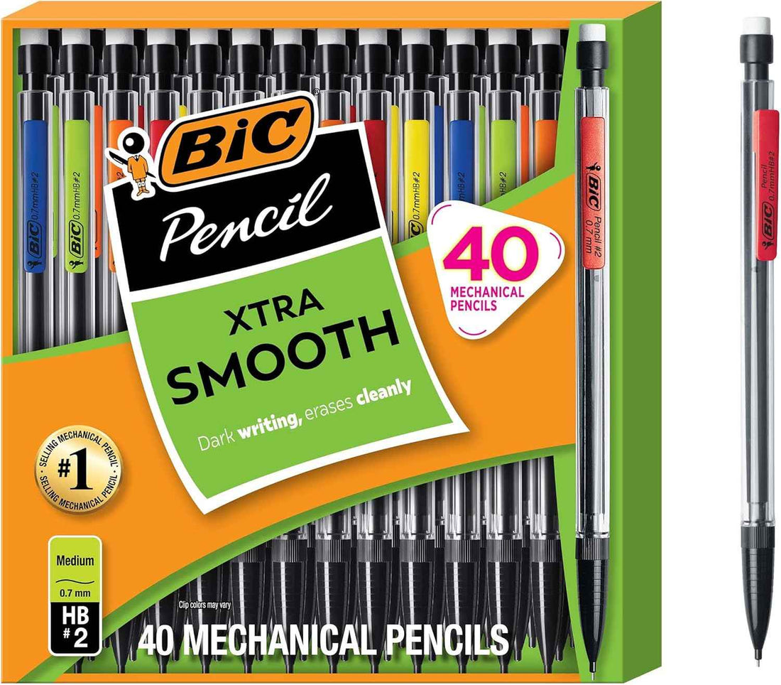 BIC Xtra Smooth Mechanical Pencil, 0.7 mm Medium Point, 40-Count Pack