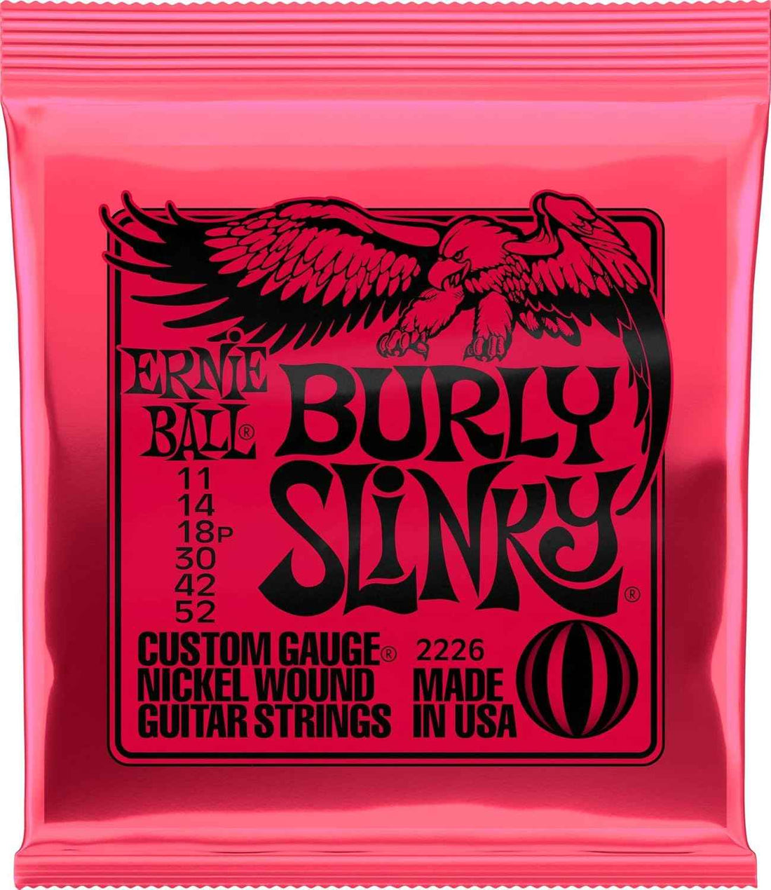 Ernie Ball Burly Slinky Nickel Wound Electric Guitar Strings, 11-52 Gauge (P02226)