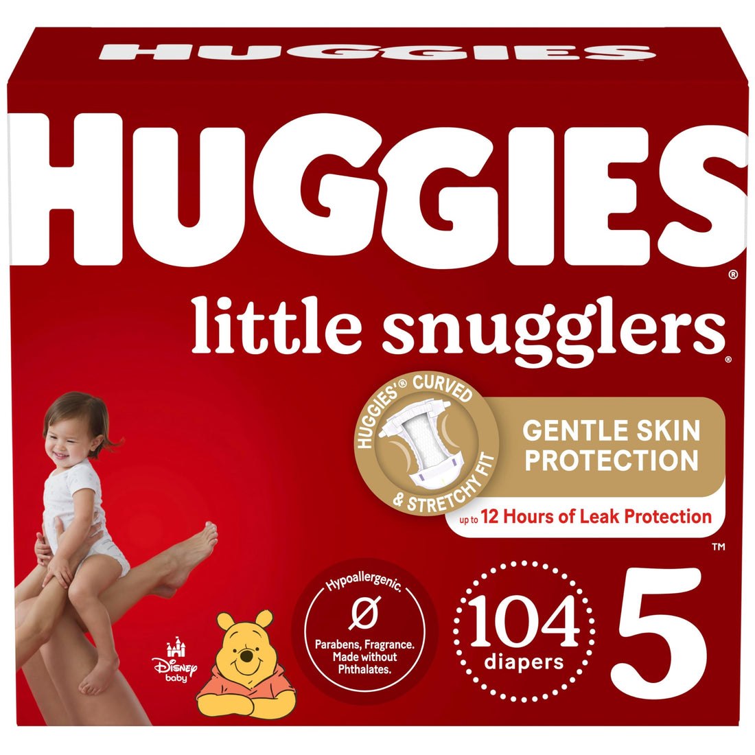 Baby Diapers Size 5 (27+ lbs), 104ct, Huggies Little Snugglers Drugstore by HUGGIES