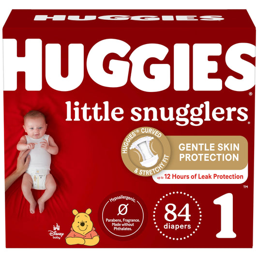 Huggies Little Snugglers Baby Diapers, Size 1 (8-14 lbs), 84 Ct, Newborn Diapers Drugstore by HUGGIES