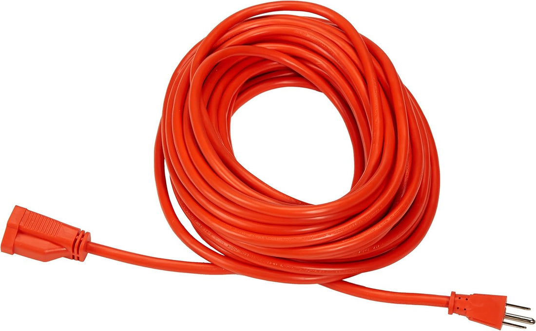 Amazon Basics 50-Foot 3-Prong Indoor/Outdoor Extension Cord, Heavy-Duty, 13 Amps, 1625 Watts, 125 VAC, Orange