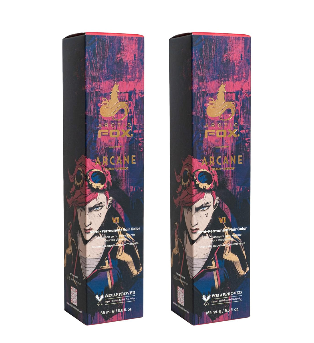 ARCTIC FOX Arcane VI Semi Permanent Hair Dye - Vegan Pink - 2 x 5.6 fl oz