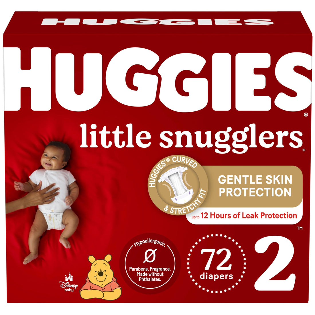 Huggies Little Snugglers Baby Diapers, Size 2 (12-18 lbs), 72 Ct Drugstore by HUGGIES