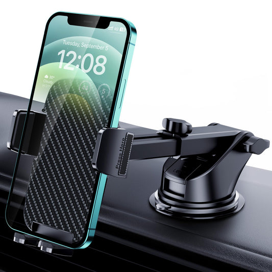 Qifutan Phone Holders for Your Car with Military-Grade Suction Phone Stand for Car [Super Stable] Automobile Car Mount for