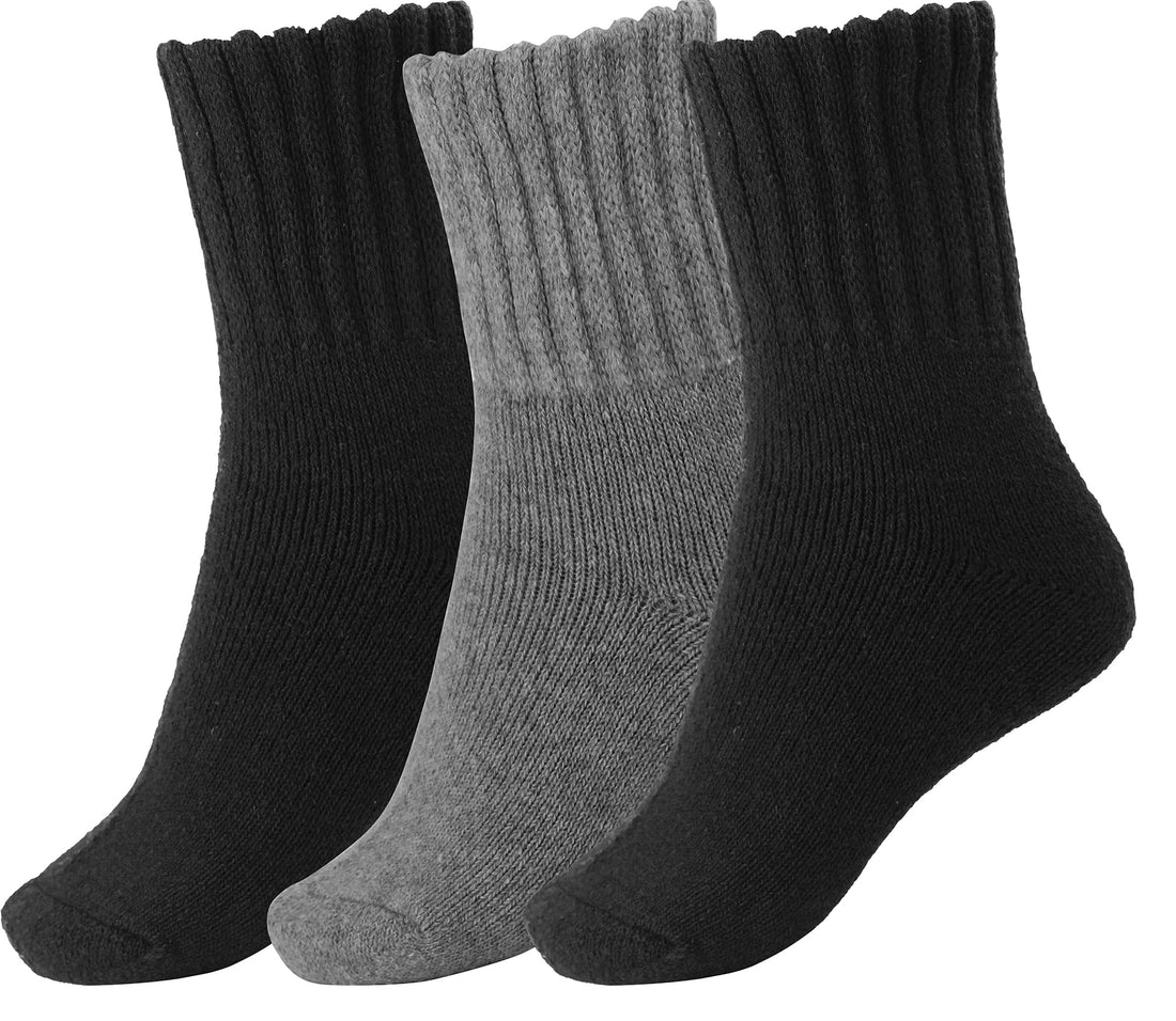 BomKinta Women Winter Solid Boots Socks Thick Warm Wool Socks Cozy Crew Socks for Women Christmas Gift Apparel by BomKinta