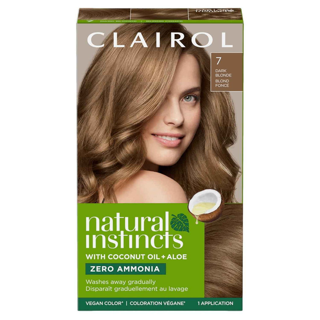 Clairol Natural Instincts Demi-Permanent Hair Dye, 7 Dark Blonde | 1 Pack