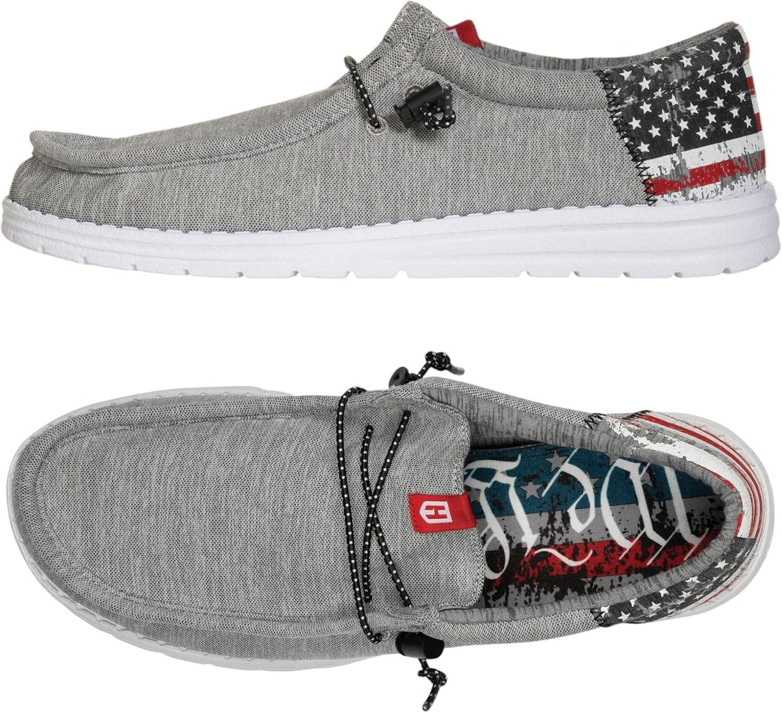 Howitzer Men's Slip-On Shoes We The People Patriot Sneakers with Camo Print Footwear
