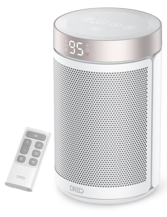 Dreo Space Heater, Portable Electric Heaters for Indoor Use with Thermostat and Remote, 2024 Upgraded, Digital Display, 12H