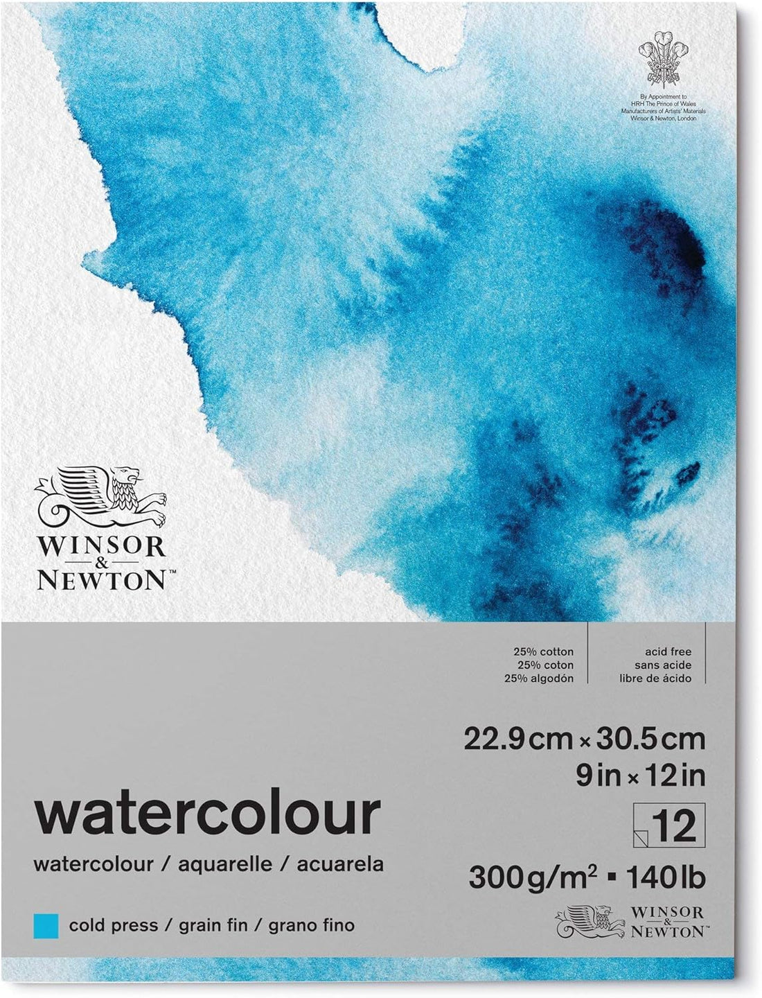 Winsor & Newton Professional Watercolor Paper Pad, 9" x 12", Natural White