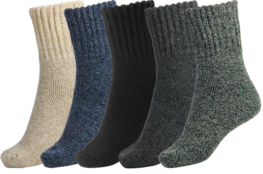 BomKinta Women Winter Solid Boots Socks Thick Warm Wool Socks Cozy Crew Socks for Women Christmas Gift Apparel by BomKinta