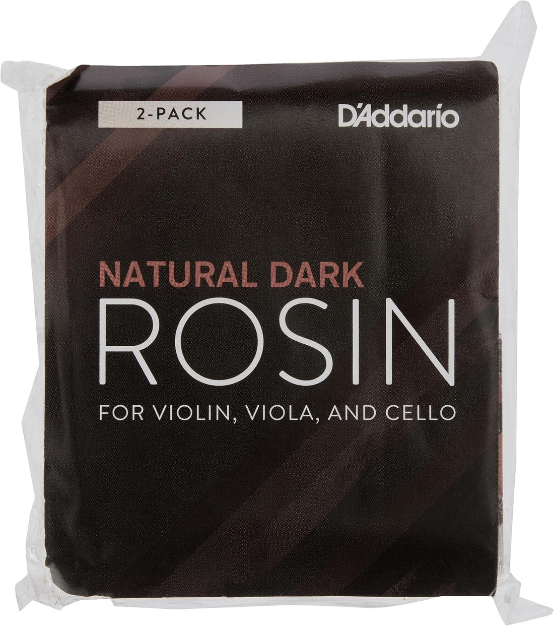 D'Addario Natural Violin & Cello Rosin, Dark, 2 Pack