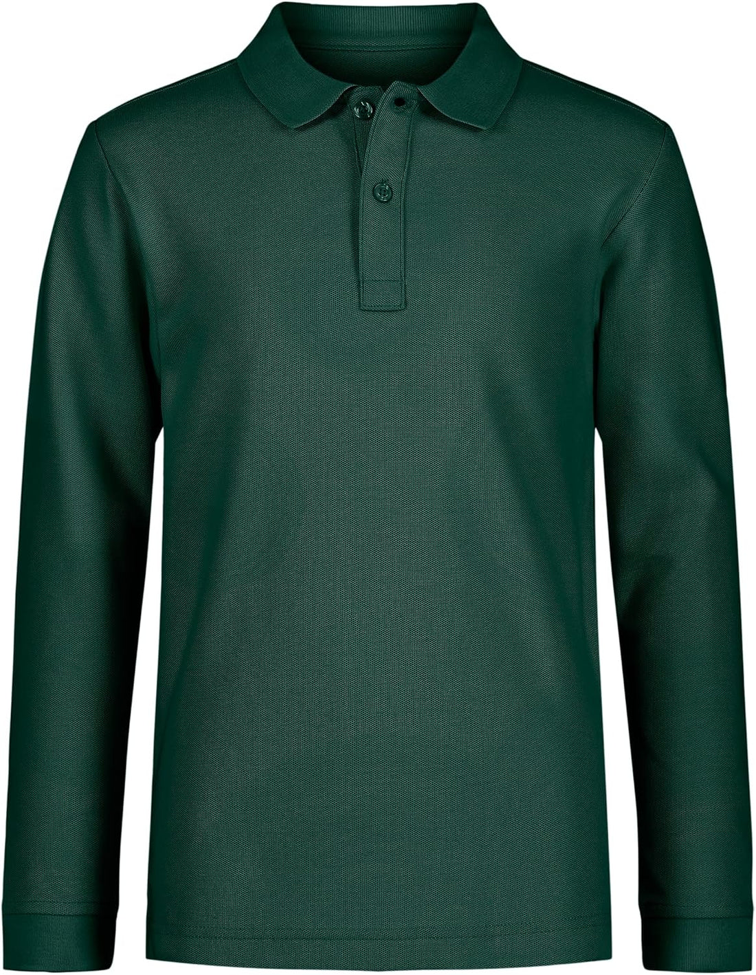 Nautica Boys' School Uniform Long Sleeve Polo Shirt, Button Closure, Comfortable, Breathable Fabric