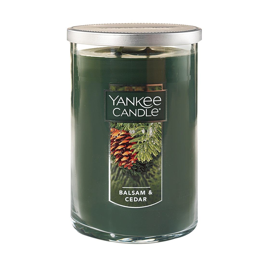 Yankee Candle Balsam & Cedar Scented, Classic Large 22oz Dual-Wick Tumbler Candle, Over 75 Hours Burn Time, Ideal for