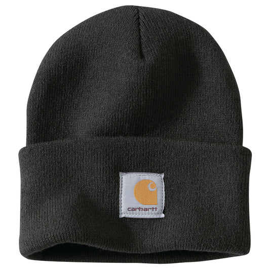 Carhartt Men's Knit Cuffed Beanie, Black, One Size Apparel by Carhartt