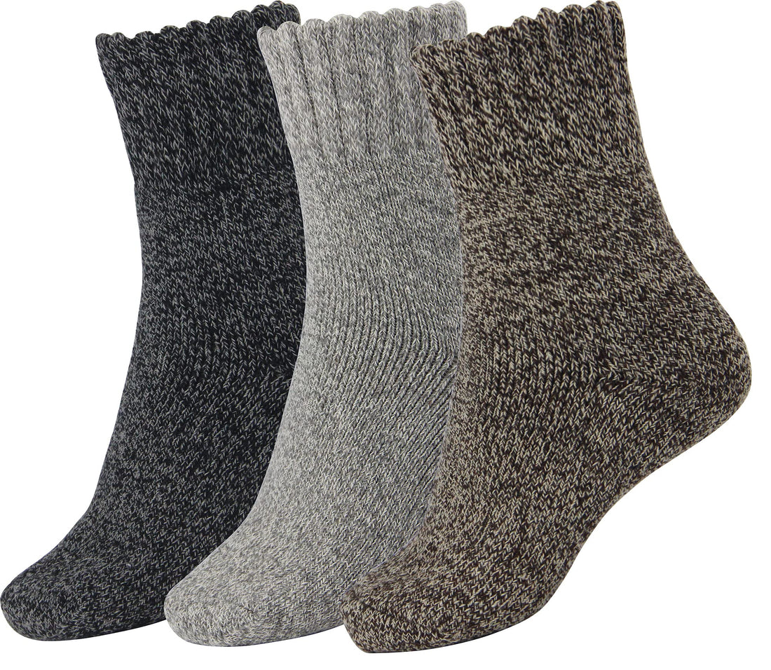 BomKinta Women Winter Solid Boots Socks Thick Warm Wool Socks Cozy Crew Socks for Women Christmas Gift Apparel by BomKinta