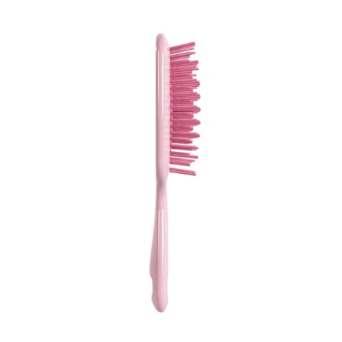 FHI Heat UNbrush Detangling Brush for Pain-Free Brushing on All Wet or Dry Hair Types — Durable DuoFlex Anti-Static Bristles, Lightweight Handle, Vented Hair Brush, Peony Light Pink