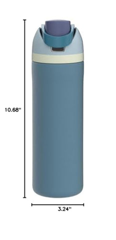 Owala FreeSip Insulated Stainless Steel Water Bottle with Straw for Sports, Travel, and School BPA-Free Sports Water Bottle, 24 oz, Denim