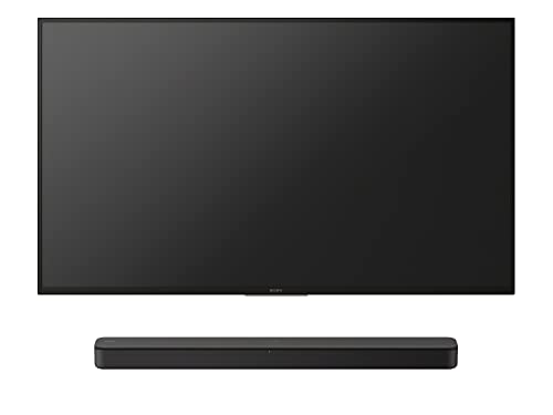 Sony S100F 2.0ch Soundbar with Bass Reflex Speaker, Integrated Tweeter and Bluetooth, (HTS100F), easy setup, compact, home office use with clear sound black