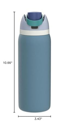 Owala FreeSip Insulated Stainless Steel Water Bottle with Straw for Sports, Travel, and School BPA-Free Sports Water Bottle, 32 oz, Denim