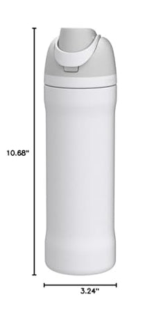 Owala FreeSip Insulated Stainless Steel Water Bottle with Straw for Sports, Travel, and School BPA-Free Sports Water Bottle, 24 oz, Shy Marshmallow