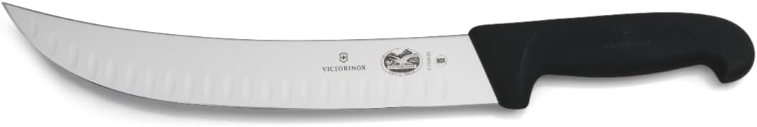 Victorinox Fibrox 10-Inch Curved Cimeter Knife, Granton Edge