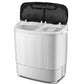 SUPER DEAL Compact Mini Twin Tub Washing Machine 13lbs Capacity Portable Washer Wash and Spin Cycle Combo, Built-in Gravity Drain for Camping, Apartments, Dorms, College, RV’s and Small Spaces