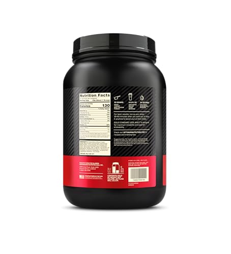 Optimum Nutrition Gold Standard 100% Whey Protein Powder, Chocolate Peanut Butter, 2 Pound (Pack of 1) (Packaging May Vary)