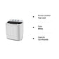 SUPER DEAL Compact Mini Twin Tub Washing Machine 13lbs Capacity Portable Washer Wash and Spin Cycle Combo, Built-in Gravity Drain for Camping, Apartments, Dorms, College, RV’s and Small Spaces