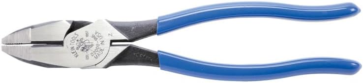 Klein Tools D2000-9NETP Lineman's Fish Tape Pulling Pliers, Made in USA, High Leverage Design with Handle Tempering for comfort when Cutting, 9-Inch