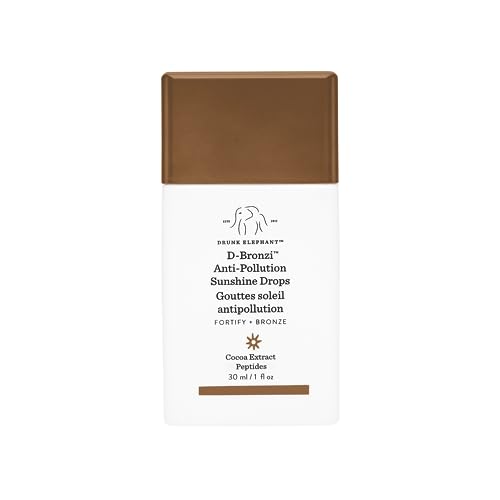 Drunk Elephant D-Bronzi Anti-Pollution Sunshine Serum Drops. Replenishing Face and Body Bronzing Serum for Fine Lines and Wrinkles (30 mL / 1 Fl Oz)