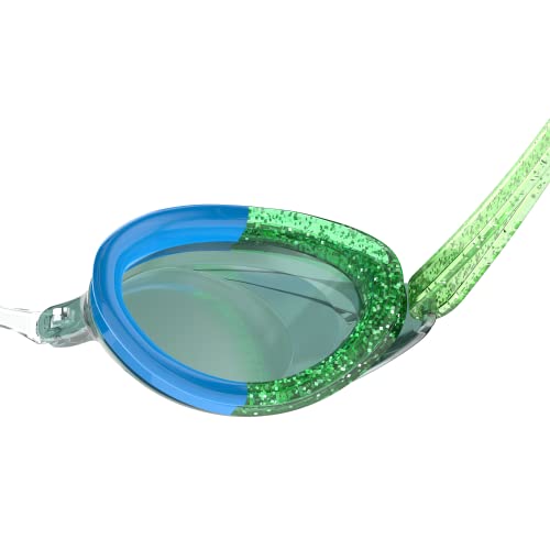 Speedo Unisex-Adult Swim Goggles Mirrored Vanquisher 2.0, Bright Green LTD