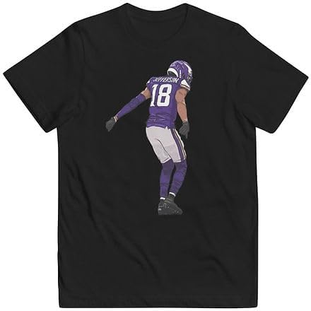 Youth T-Shirt Justin Jefferson Griddy Sketch Minnesota Football Kids Sizes Tee