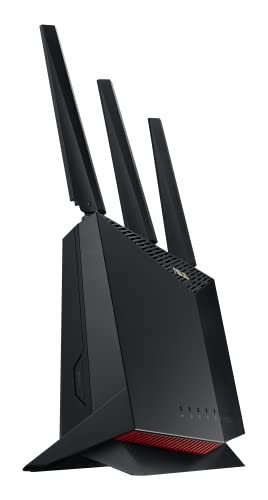 ASUS RT-AX86U Pro (AX5700) Dual Band WiFi 6 Extendable Gaming Router, 2.5G Port, Gaming Port, Mobile Game Mode, Port Forwarding, Subscription-free Network Security, VPN, AiMesh Compatible