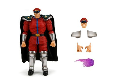 Jada - Street Fighter 2- Articulated Figure of M. Bison 15 cm, Collectable, with Interchangeable Hands and Head, Accessories, 20 Articulated Points, Ages 13 (253252030)